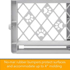 Portable Pet Gate 26 -40 Wide Pressure Mount No Tools Light Gray 8871 Paws