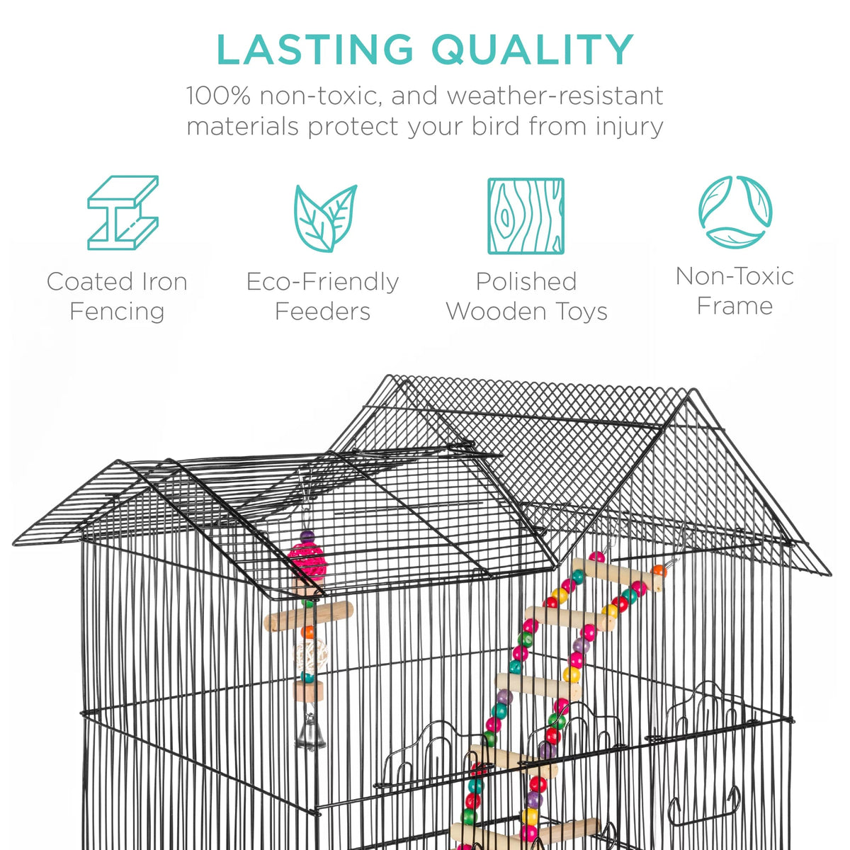 36In Indoor/Outdoor Iron Bird Cage for Parro