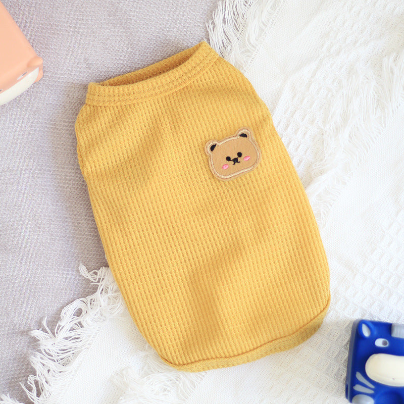 Thin Sleeveless Vest Small Dog Teddy Pomeranian Bears Pet Cat Dog Clothes