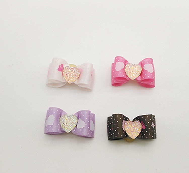 Pet Hair Bows & Accessories Set – Colorful Styles