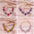 Cat And Dog Gem Pearl Necklace Princess