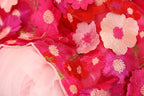 Handmade Rosy Bloom Princess Couture Dog Dress – Hot Pink Floral Embroidery Wedding Gown with Long Train