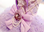 Fairy Princess Dog Dress – Luxury Tutu Pet Wedding Gown Purple