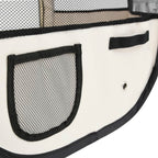 Foldable Dog Playpen with Carrying Bag Blue 43.3"x43.3"x22.8