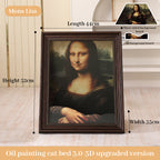 3D Mona Lisa Cat Scratcher with Removable Oil Painting Frame