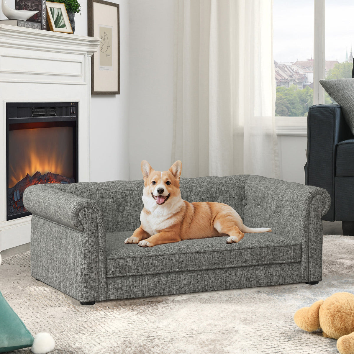 Elegant Rectangular Pet Bed for Small and Medium Dogs