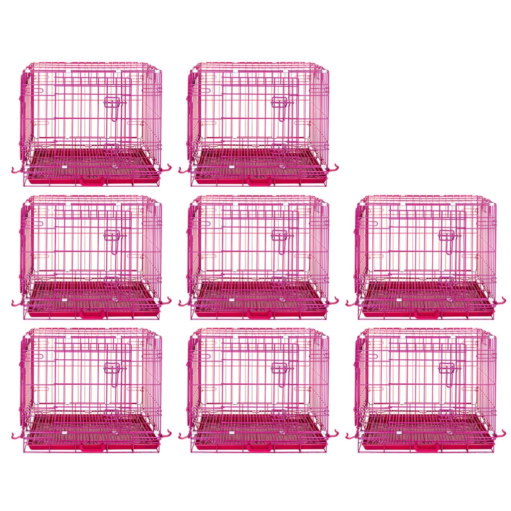 24-42" Collapsible Pink Dog Crate RED24-42