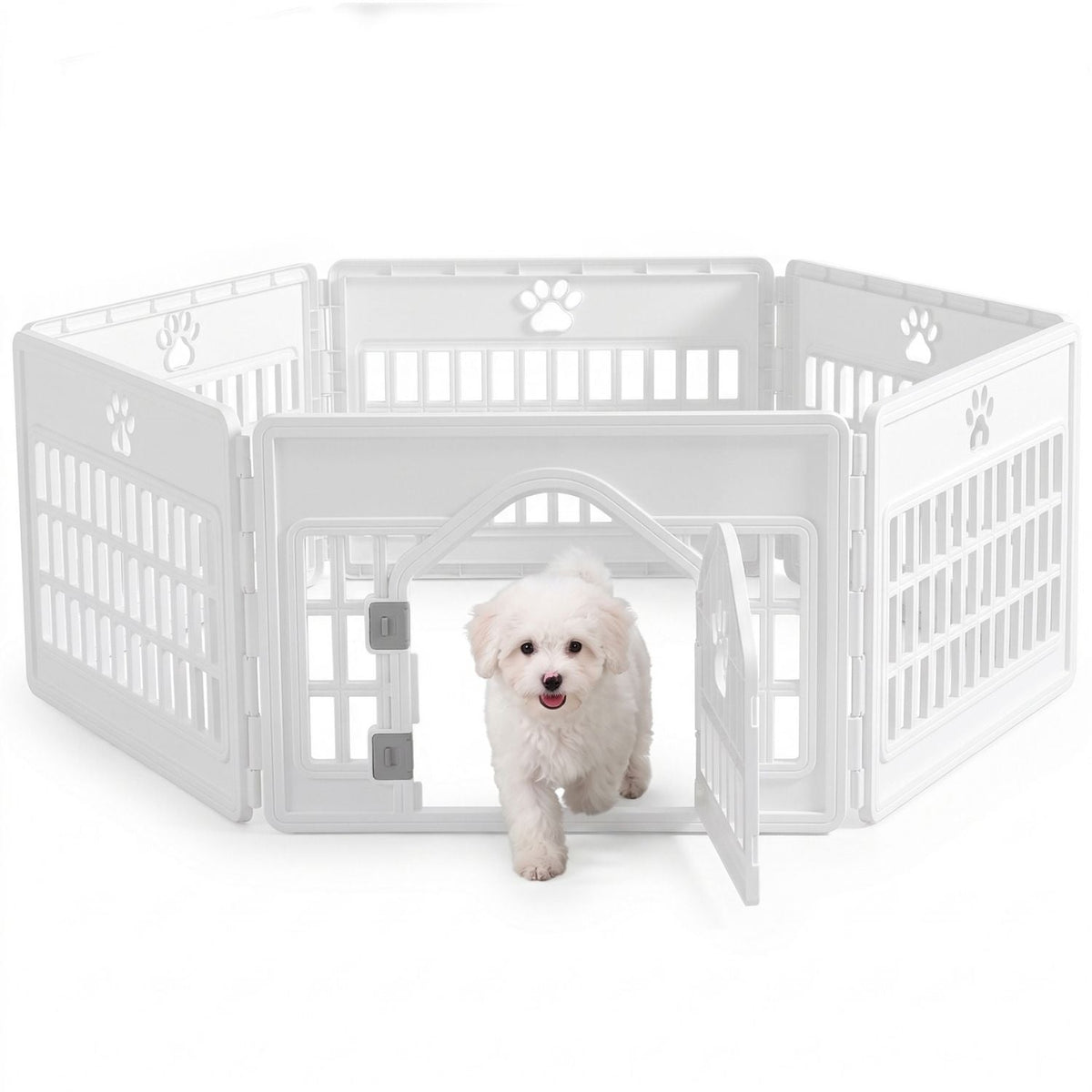 Plastic Dog With Movable Enclosure, Suitable For Small And Medium-sized Dogs, Cats And Rabbits.