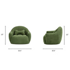Louie 30.5" Dog Sofa Bed with Raised Armrests - Moss