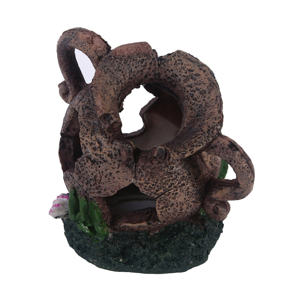 Water grass landscaping resin skull reptile toy hidden room aquarium fish tank ornaments