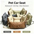 Waterproof Dog Car Seat Bed 2 In 1 Convertible Pet Travel Carrier Safety Booster Seat With Storage Pocket Washable Anti Slip Puppy Car Bed For Small Medium Dogs Reversible 2 Sided Design