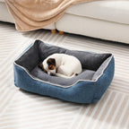 Small Dog Bed with Anti-Slip Bottom and Washable Cover - Linen