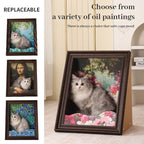 3D Mona Lisa Cat Scratcher with Removable Oil Painting Frame