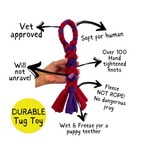 3-in-1 Bundle Enrichment Tube for Dogs - Tug Toy, Treat Dispenser & Snuffle Ball