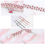 Pet Collar With Diamonds, Mixed-color Cat And Dog Supplies, Cat Claws, Elastic Cat And Dog Necklace Jewelry
