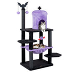 51" Gothic Multi-Level Cat Tree with Spider Toy & Hammock