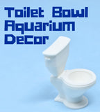 Chatelet Toilet Bowl Aquarium Decor | Funny Decorations for Shrimp & Fish Aquariums or Lizard Terrariums | Made in USA (Toilet Bowl)
