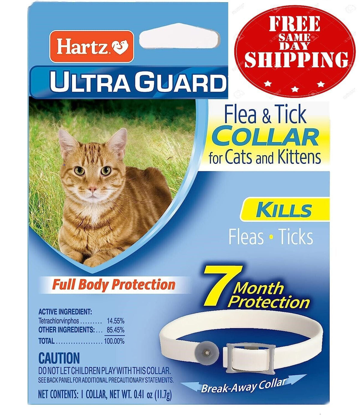 Protect Your Feline Friend with Hartz Ultraguard Flea & Tick Collar - Fresh Scented & Long-Lasting Protection for Cats & Kittens