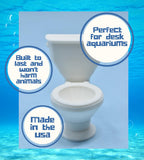 Chatelet Toilet Bowl Aquarium Decor | Funny Decorations for Shrimp & Fish Aquariums or Lizard Terrariums | Made in USA (Toilet Bowl)