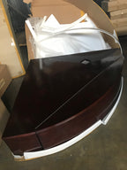 440 Gallon Glass Corner Reef-Ready Aquarium in Rose Cherry Real Wood Furniture