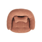 Louie 30.5" Modern Dog Sofa Bed with Bone Pillow - Medium, Spice