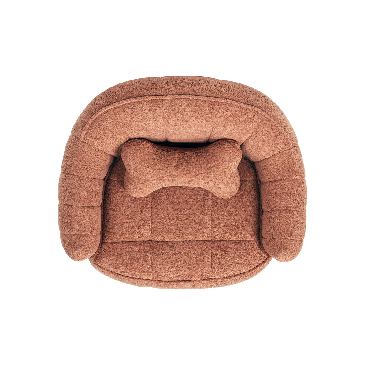 Louie 30.5" Modern Dog Sofa Bed with Bone Pillow - Medium, Spice