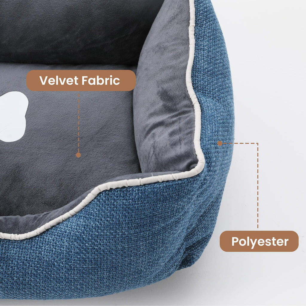 Small Dog Bed with Anti-Slip Bottom and Washable Cover - Linen