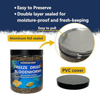 JADINGSFRAM Blood Worms Fish Food 3.5 oz, Freeze Dried Bloodworms for Fish, Bloodworms Fish Food for Freshwater Saltwater Tropical Fish Betta Cichlid Goldfish Guppy Turtle (3.5 OZ)