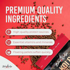 Blue Ridge Koi Fish Food 2lb - Koi Food Large 3/16" Growth Formula, Goldfish Food, Premium Fish Food for Ponds, Ponds Fish Food, Floating Pond Pellets