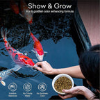 BIG Kahuna Koi Fish Food- 20lbs Koi Food – Made in The USA - Food Floating Pellets – 3/16" - 1/4" Pellet Size – 32% Protein Fish Food – Rich in Nutrients
