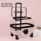Rolling Pet Travel Trolley with Wheel, Transparent Capsule, Pink, Green, Puppies, Dogs, Cat Carriers Bag, 5-20Kg