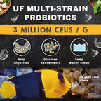 Ultra Fresh Marine Fish Food, 75% Sword Prawns + Squids, Natural Protein, Color Enhancement, for Small Saltwater Fish, Marine Shrimp Patties S 4.56oz