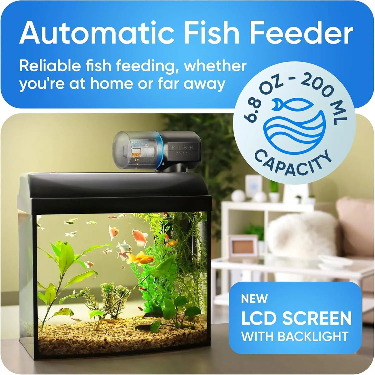 Automatic Fish Feeder with Timer Programmable Aquarium Food Dispenser