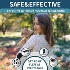 Cat Flea Collar 4 Pack Waterproof Adjustable Tick Prevention 32 Month Protection