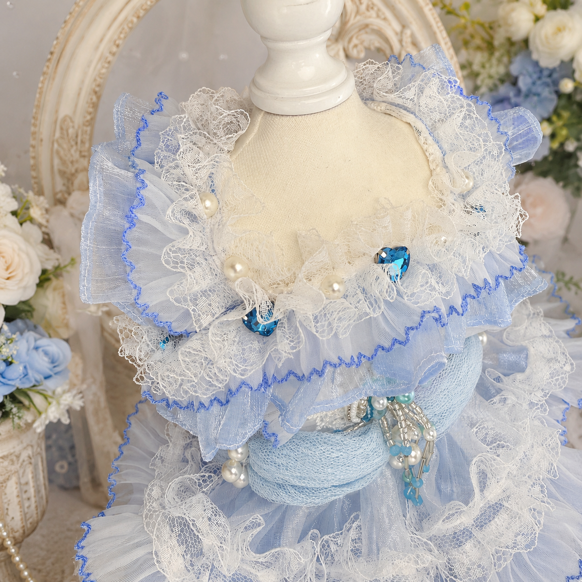 Handmade Cinderella Puppy Costume Dog Dress