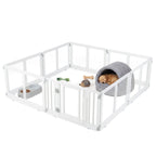 Clear Plastic Dog Playpen with Door - 8 Panel