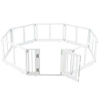 Clear Plastic Dog Playpen with Door - 8 Panel