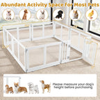 Clear Plastic Dog Playpen with Door - 8 Panel
