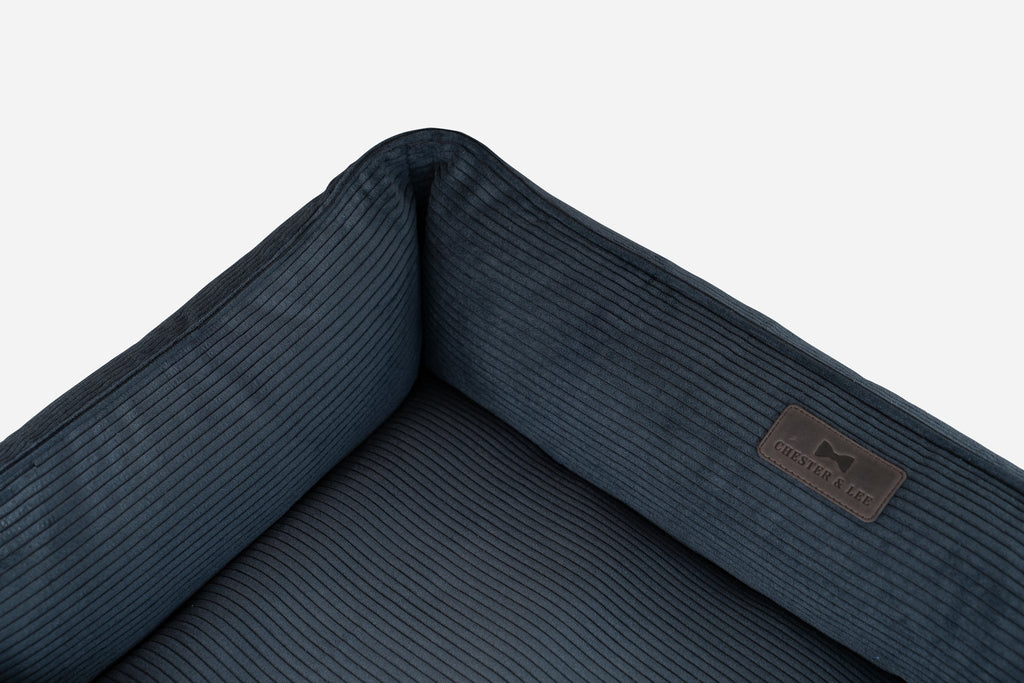 Chester & Lee | Fancy Corduroy Sleeper Dog Bed Graphite