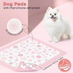 Dog & Small Pet Training Pads 22x22 Leak Proof Quick Dry 50 Count Pink