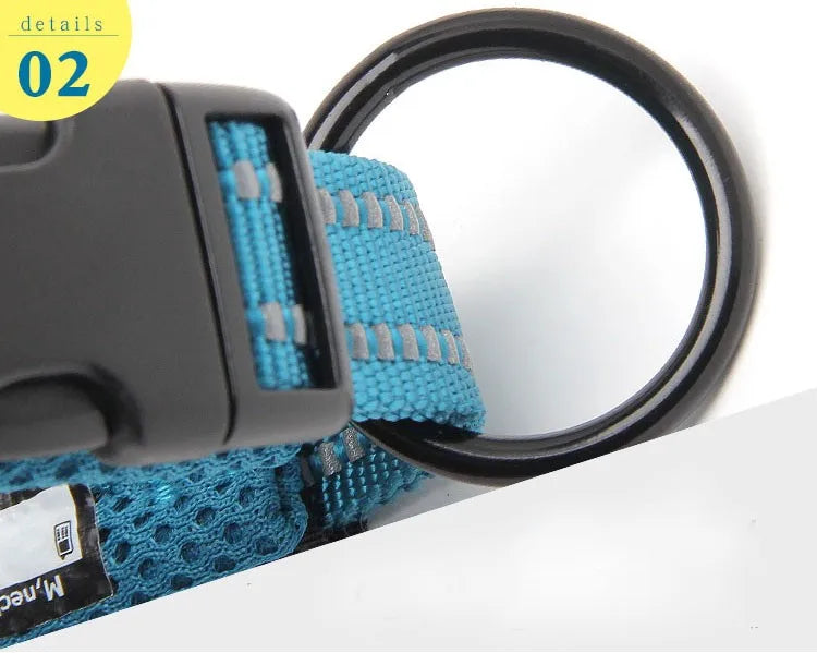 Nylon, Adjustable, Reflective Padded, Dog Collar