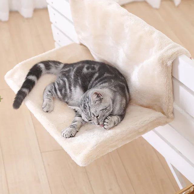 Hanging Cat Hammock Pet Bed With Strong Durable Metal Frame