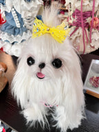 Pet Accessories Lace Rhinestone Bow Hair Clip headwear