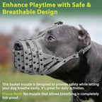 Lightweight Basket Large Dog Muzzle Adjustable Allows Panting Drinking Training
