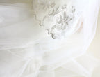 Handmade Ivory Angel Bridal Dog Dress – Luxury Long Train Wedding Gown for Dogs