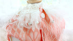 Blush Sakura Princess Dog Dress – Luxury Pink Floral Wedding Gown with Long Train