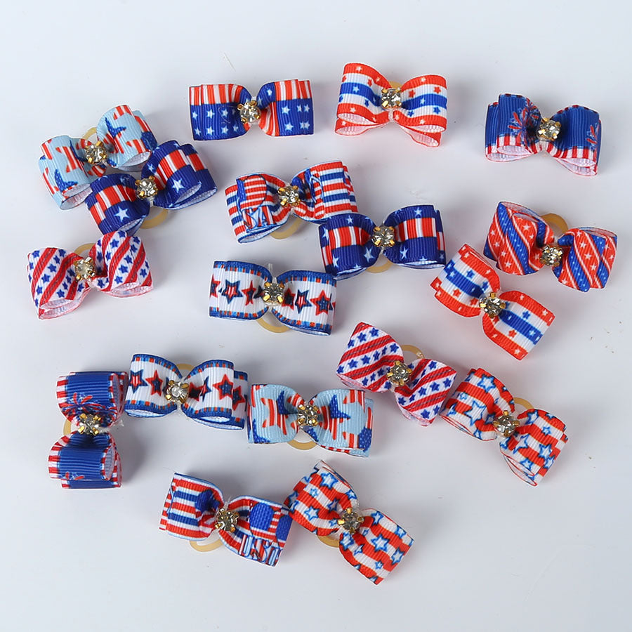 Pet Hair Bows & Accessories Set – Colorful Styles