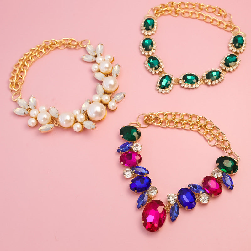 Adjustable Gem Pet Necklace