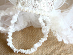 Luxury Pet Bridal Veil with Pearl Crown – Elegant Wedding Tiara Veil for Dogs & Cats