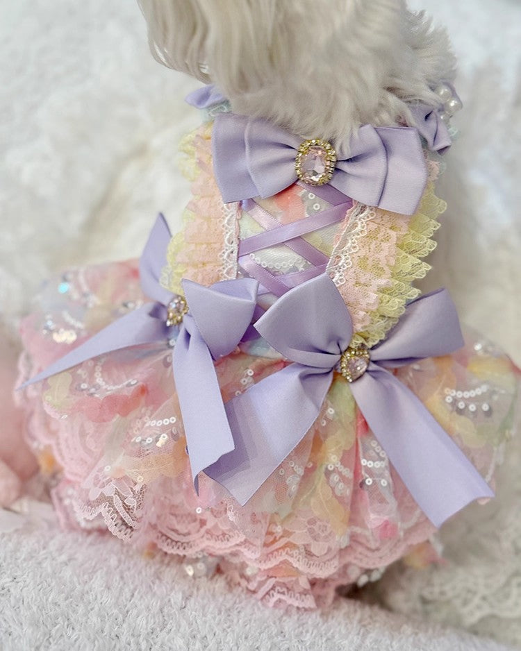 Handmade Luxury Dog Dress Princess Lace Tutu